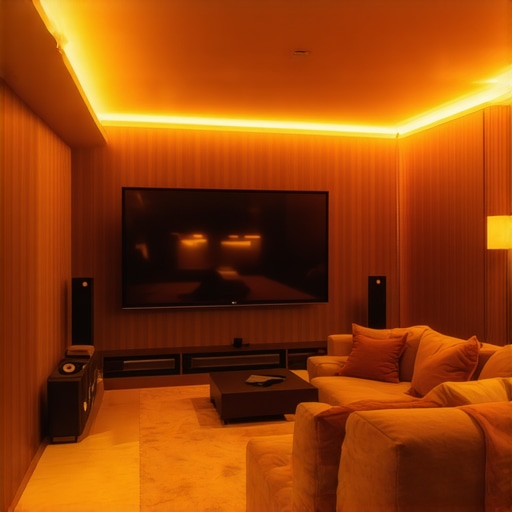 Modern home theater with projector and monitor