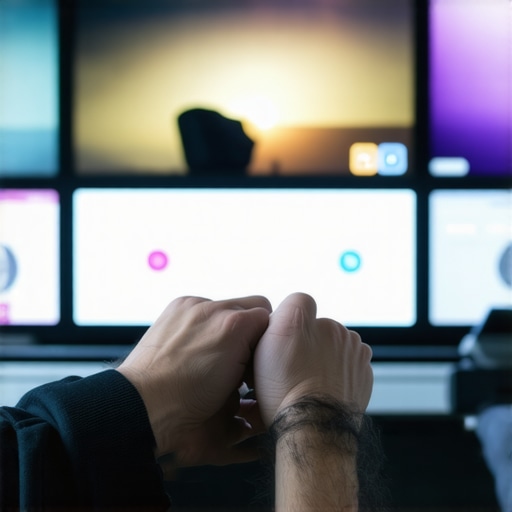 Calibrating a Home Theater Projector Person fine-tuning a home cinema projector for optimal picture quality.