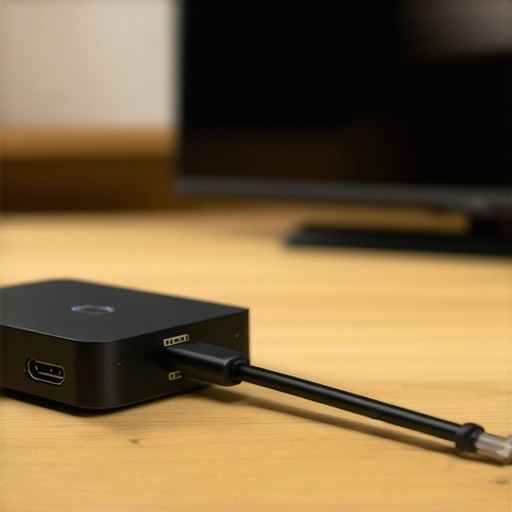 Choosing the Right HDMI Cable for Your Streaming Stick Person connecting HDMI cable to streaming device in home theater setup.