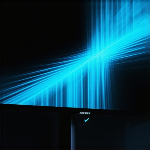 A modern monochrome gaming monitor with passive cooling technology in a gaming setup