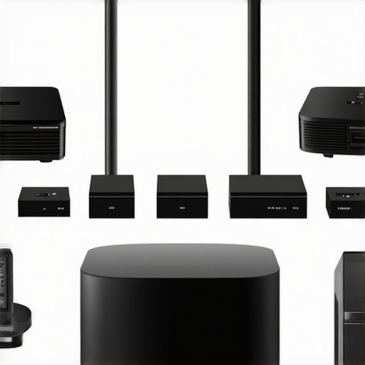 A person calibrating a home theater display with specialized equipment at a dedicated setup.