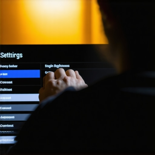 Person tuning picture settings on Sony TV menu