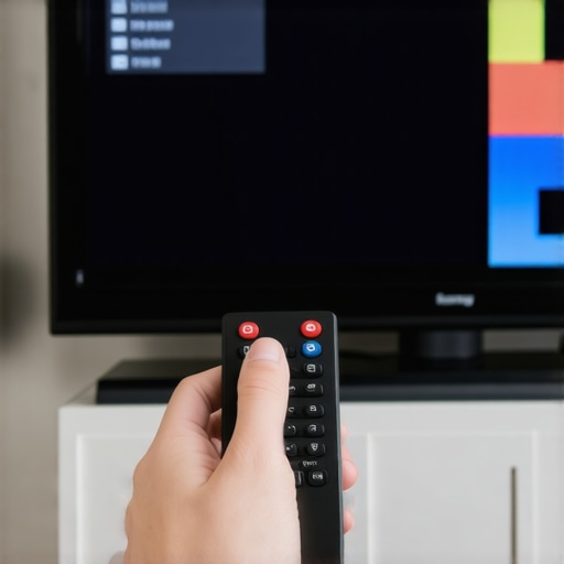 Person fine-tuning TV picture settings using remote and on-screen menu