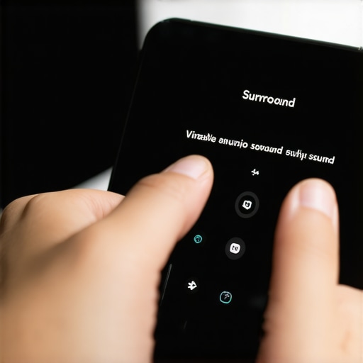 Person changing audio options on a streaming device menu for enhanced sound quality.