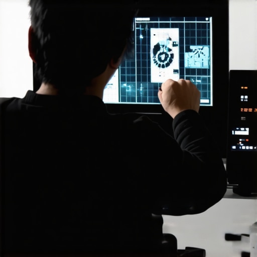 Person fine-tuning TV picture settings with calibration test patterns