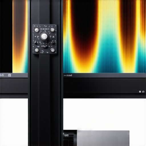 A person using a colorimeter to calibrate a monitor's colors for optimal display quality