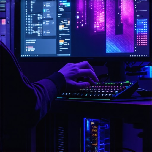 Gamer adjusting monitor settings for smooth gameplay
