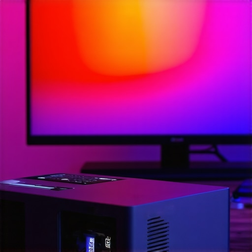 High-quality projector and monitor display showcasing contrast and color depth