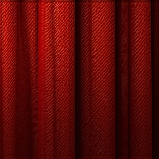 Dense blackout curtains fully drawn in a home theater, preventing outside light from entering