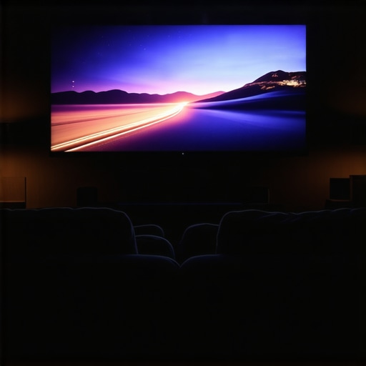 Calibrated home theater display in ambient lighting A professional calibration setup for a home cinema with a high-resolution monitor