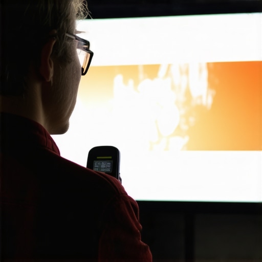 Calibrating a Home Theater Display for Optimal Color Accuracy A person using a colorimeter to calibrate a monitor in a home theater