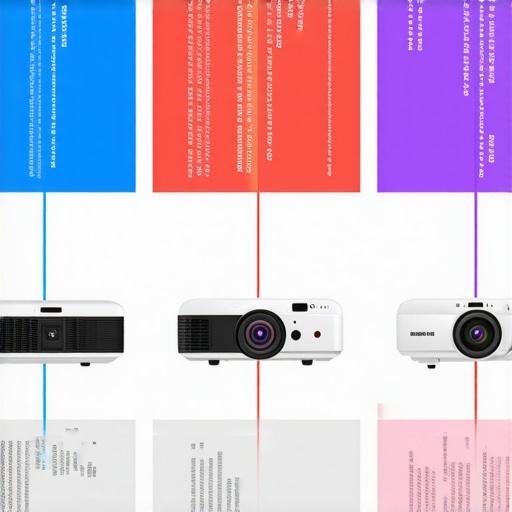 High-End vs. Budget Projectors: Key Differences Comparison chart showing features of premium and budget projectors related to lens, brightness, and calibration.