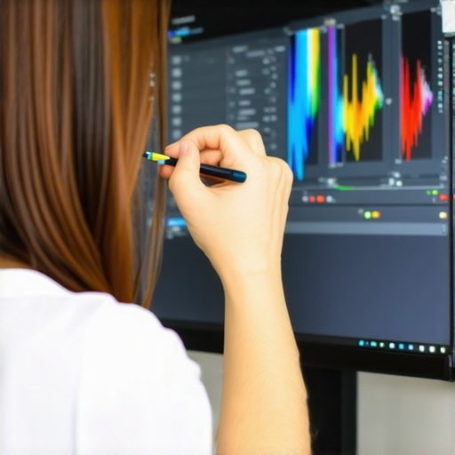 Home Theater Calibration Process Person using color calibration tools on a monitor