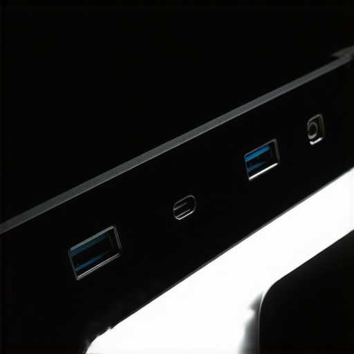Identifying Proper USB Ports on a TV Close-up image showing labeled USB ports on a TV, indicating which port delivers stable power for streaming devices.