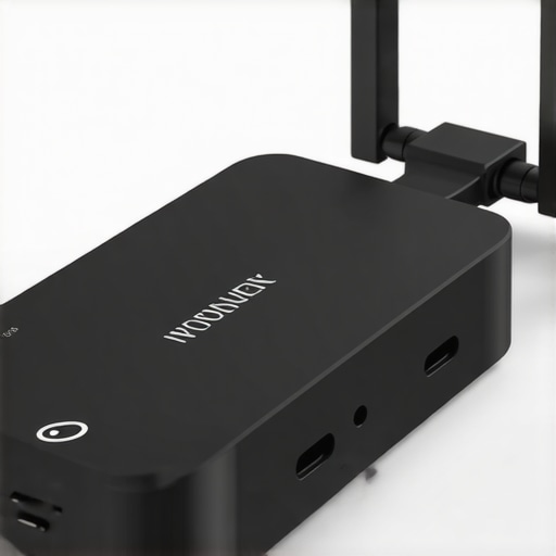 Optimized Wireless Audio Setup for Synchronization Wireless audio transmitter and receiver ensuring low-latency connection in a home theater