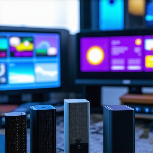 Expert calibrating a home theater display with specialized tools, highlighting color accuracy.