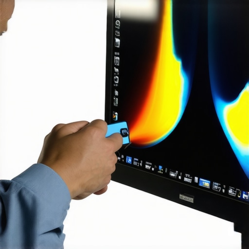 Using Calibration Tools for Accurate Display Colors Person calibrating a monitor with professional tools to ensure color accuracy.