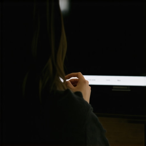 A person selecting Movie Mode in the television settings menu to calibrate picture quality.