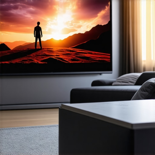 Ambient Light Rejecting Screen in a Bright Room Demonstration of a gray ALR screen maintaining high contrast despite heavy ambient light from a window.