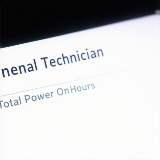 Close-up of a TV screen showing usage hours in the service menu to check panel health.