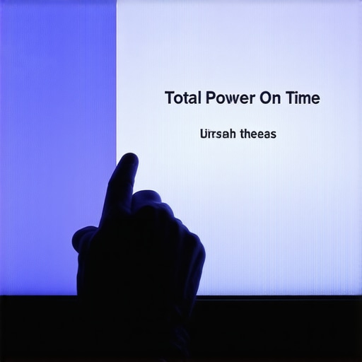 A user checking the total power-on hours on an OLED TV service menu to avoid buying a used floor model.