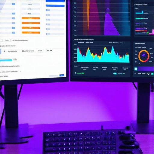 A computer screen showing temperature and power metrics for a dual monitor setup.