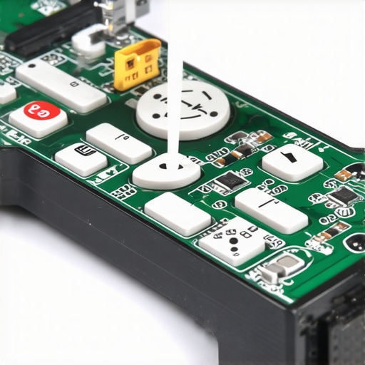 Disassembled remote control cleaning process Cleaning a TV remote circuit board with a Q-tip