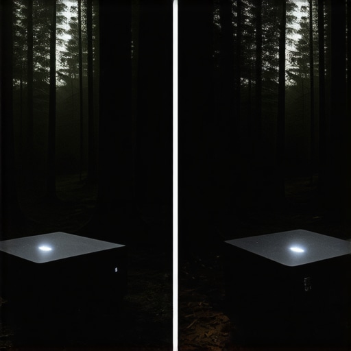 Eco Mode vs Vivid Mode on Portable Projector Comparison of projector brightness settings to save battery life during outdoor use.