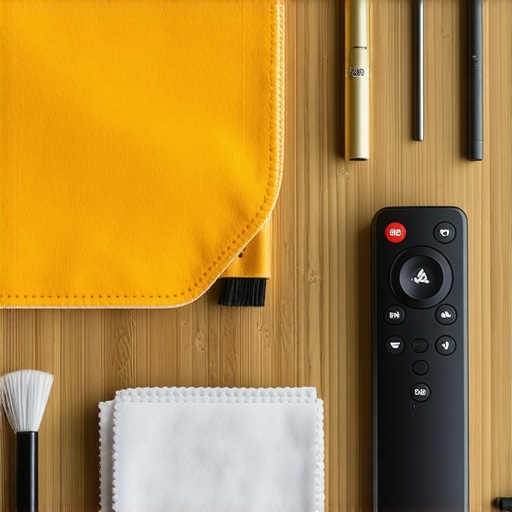 Essential Tools for Home Theater Longevity Microfiber cloths and cleaning tools for maintaining high-end home cinema equipment.