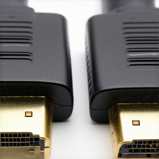 Genuine vs Counterfeit HDMI Cable Comparison A photo showing the physical differences between a certified high-quality HDMI cable and a fake version.