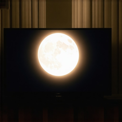 High-End Local Dimming Performance Example Close up of a television screen showing local dimming performance with deep blacks and bright highlights.