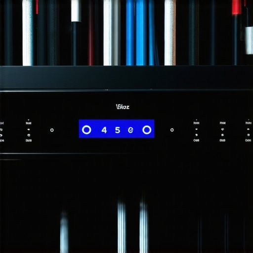 High-End Power Management for Home Cinema A professional power conditioner and surge protector in a home theater equipment rack.