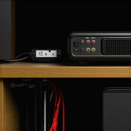 A high-end power conditioner and cables for a home theater system