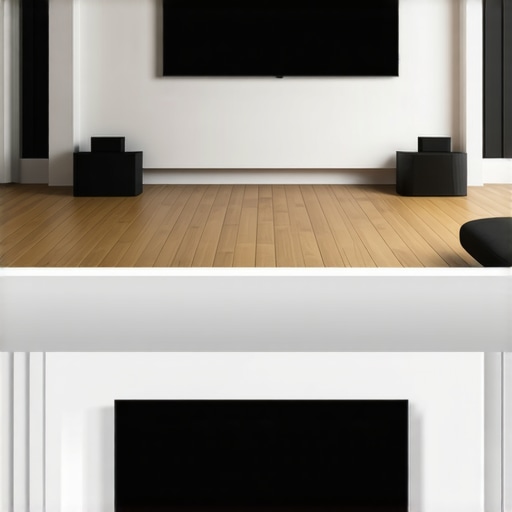 How Room Wall Color Affects TV Contrast Comparison of TV screen contrast in a white room versus a dark gray room.