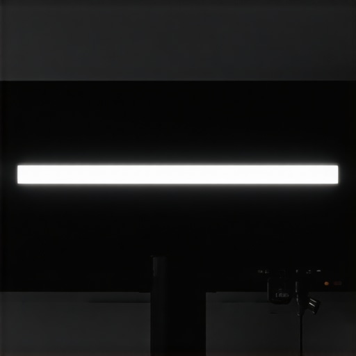 Ideal LED placement for bias lighting LED strip mounted on the back of a monitor for even bias lighting