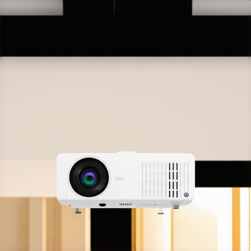 Ideal Projector Ventilation Setup A projector mounted with ample clearance for maximum airflow and minimum fan noise.