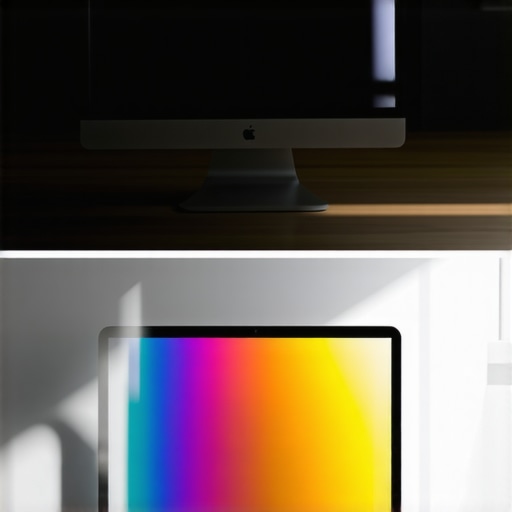 Comparison of monitor screen quality in different lighting conditions