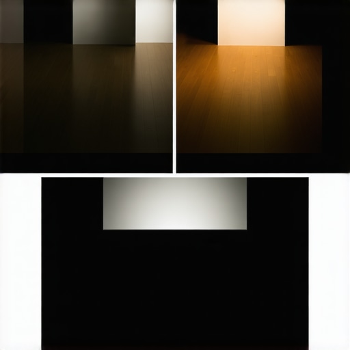 Comparison showing how white walls wash out projector black levels versus a treated dark room.