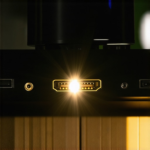 Inspecting HDMI Ports for Dust and Damage A technician using a flashlight to check a television HDMI port for debris and bent pins.