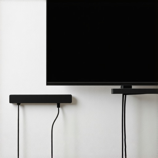 Universal metal brackets attached to the back of a TV to hold a soundbar above the screen.