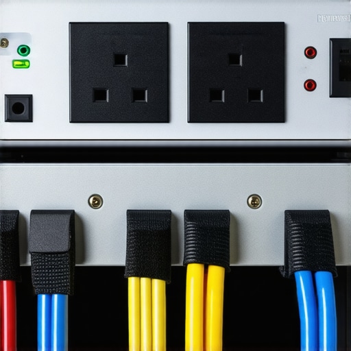 Isolated Power Banks and Professional Cable Management A high-end home theater power conditioner showing isolated outlet banks and organized power cables to reduce interference.
