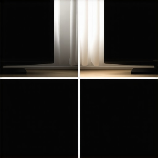 A visual demonstration showing the difference between poor local dimming and high-quality contrast in a home theater setting.