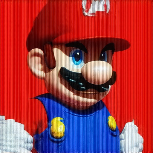 Close up of sharp pixel art on a modern 4K television screen