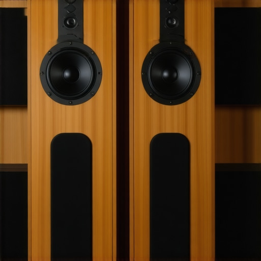 Optimized Dual Subwoofer Home Cinema Setup A professionally calibrated home theater featuring dual subwoofers and clean cable management for better acoustic performance.