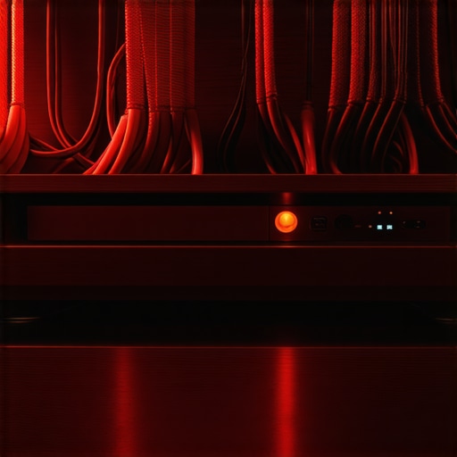 Organized Home Cinema Rack with Power Conditioner Close-up of a home cinema equipment rack showing a power conditioner and external streaming box with tidy cable management.