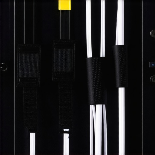 Organized Home Theater Power and Cables Close-up of clean cable management and power protection for a home cinema setup.