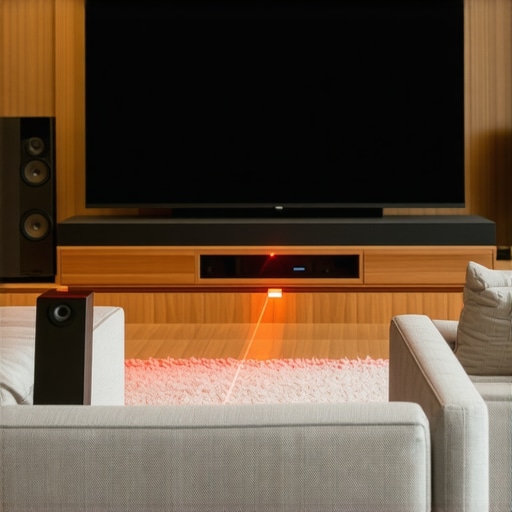 Precision alignment for home theater speakers Using a laser pointer to calibrate speaker angles in a home cinema