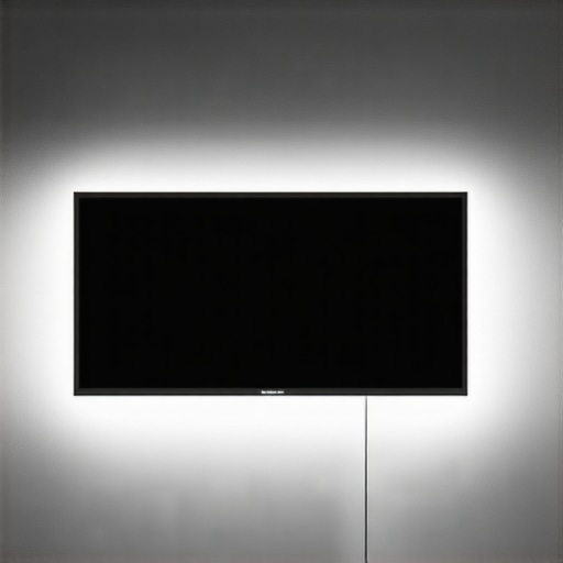 Professional Bias Lighting Setup for Eye Comfort A TV with bias lighting installed behind it to reduce eye strain in a dark room.