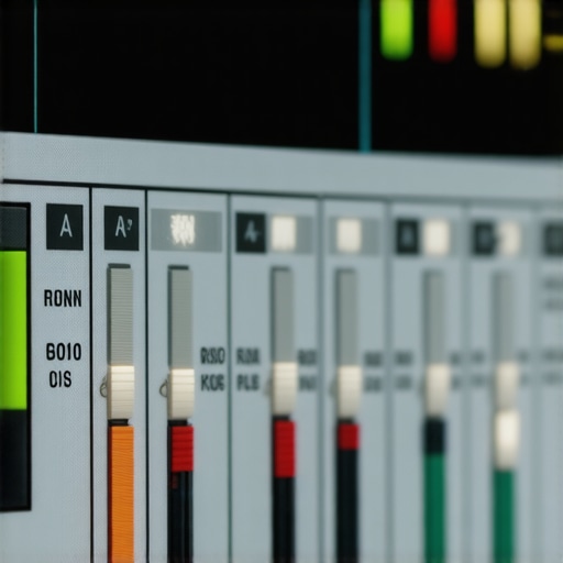 Professional Digital Equalizer Interface Adjusting audio frequencies on a digital equalizer to improve speaker sound quality.