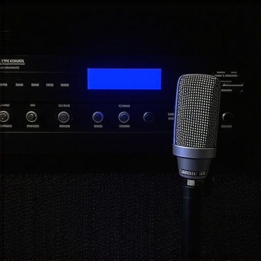 Professional Home Cinema Maintenance and Calibration Tools A power conditioner and calibration microphone used for maintaining a home theater setup.